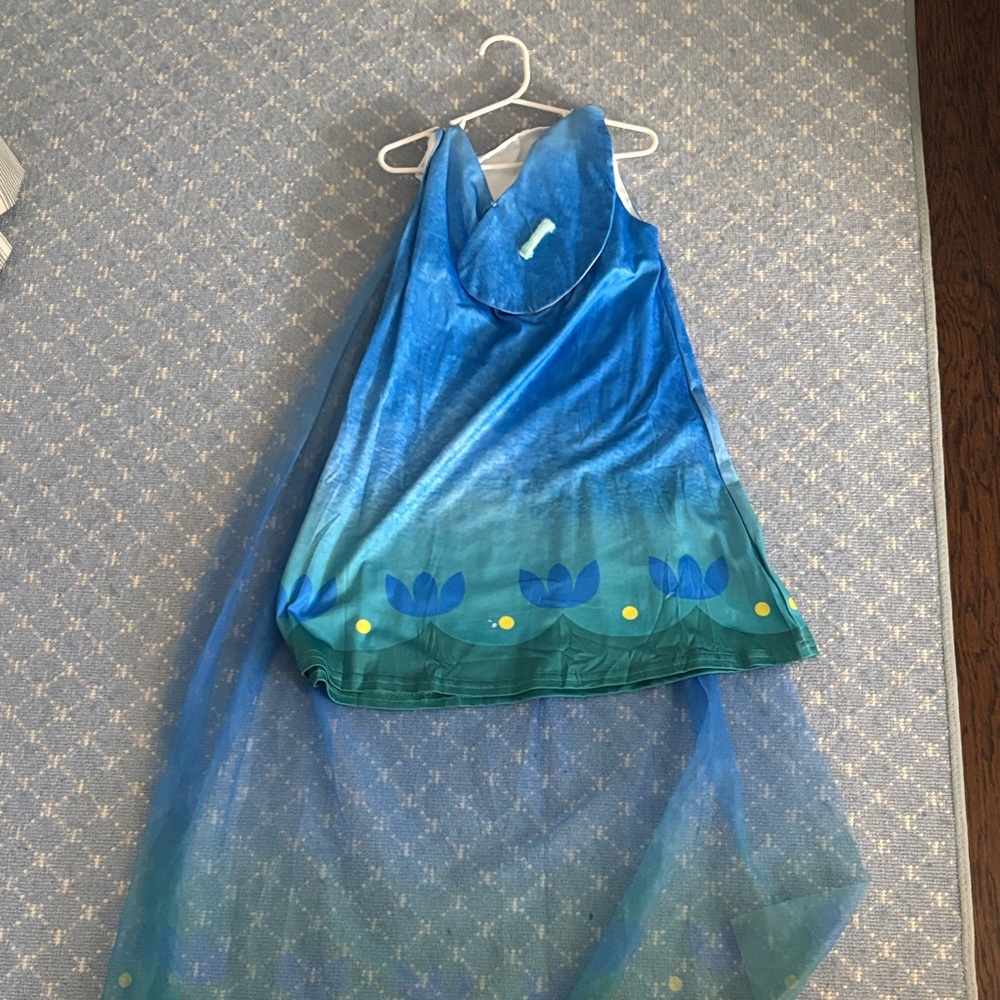 Trolls Princess Poppy Blue and Green Kids Costume